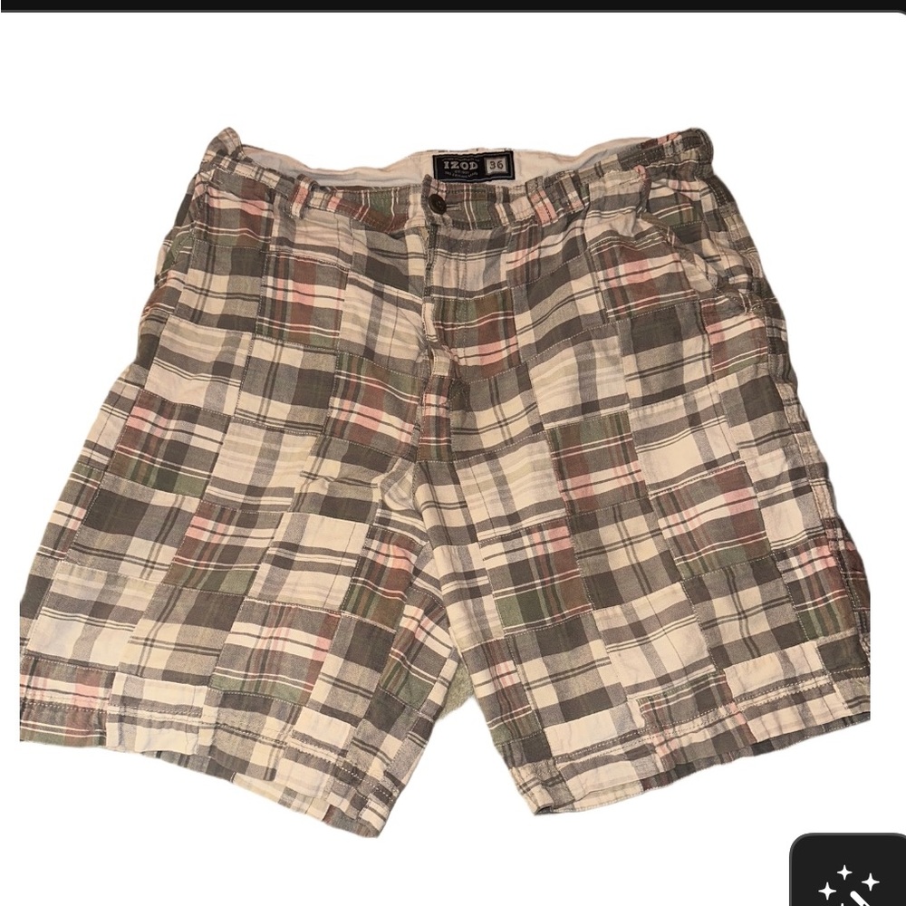 1901 Men's Plaid Shorts - Gray and Red